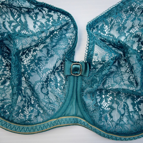 Empreinte 30E Allure 07205 Seamless Lace Underwire T-Shirt Bra in Jade/Green - Picture 7 of 16